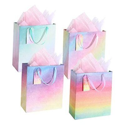 #ad Large Gift Bags with Handles s 10quot; X 5quot; X 12quot; Paper 1 Count Pack of 4 4 Pack $31.71