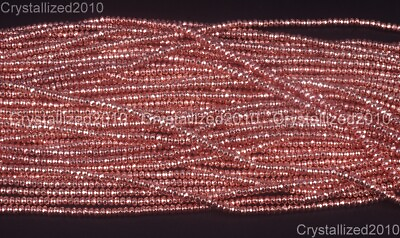 #ad #ad AAA Natural Rose Gold Hematite Gemstone Faceted Rondelle Beads 2mm 3mm 4mm 16quot; $5.98
