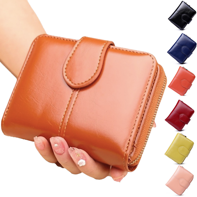 #ad Womens Short Clutch Wallet Zipper Large Capacity Bifold Small Purse Card Holder $9.99