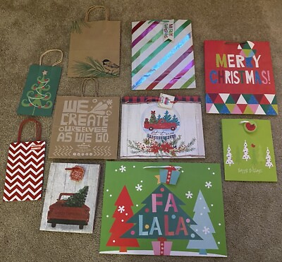 #ad Christmas Gift Bags Assorted Sizes Set of 11 Medium amp; Small ALL NEW $9.00