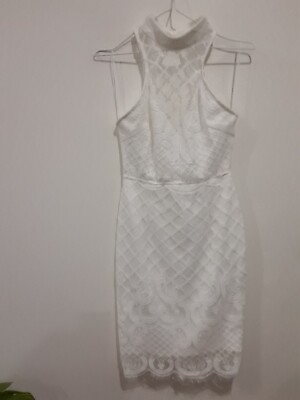 #ad PASSION FUSION Womens Size XS S M L Elegant White Lace Dress Gorgeous Party AU $35.00