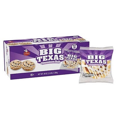 #ad Big Texas Cinnamon Roll 4 oz. 12 pk. $17.17