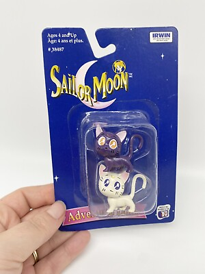 #ad Sailor Moon Cat figures Luna Vintage 1996 New on Card Irwin YTV Adventure Dolls C $52.00