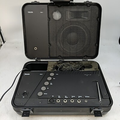 #ad TELEX PAS 1 Wireless Microphone System With Amp In Carrying Case $33.00