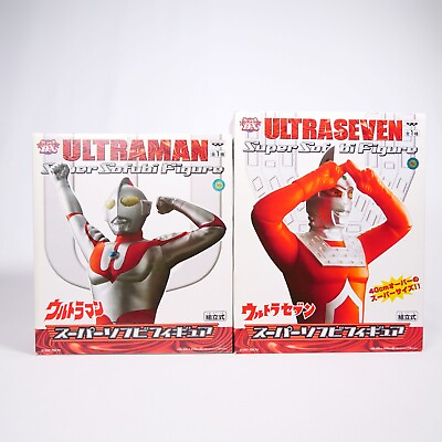 #ad Ultraman amp; Ultra Seven Big size Super Sofubi Figure Complete set Lot of 2 $238.00