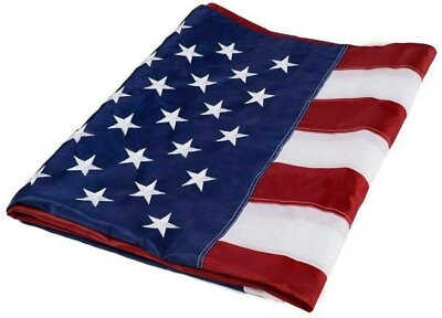 #ad USA 5x8 ft American Flag US Flag Brass Flag with Grommet Embroidered UV Resist $18.99