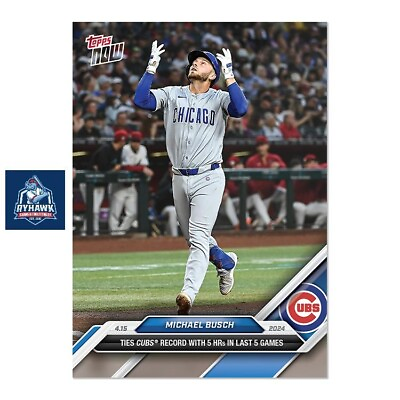 #ad 2024 Topps Now #82 Michael Busch Chicago Cubs 5 HRs in 5 Straight Games PRESALE $5.99