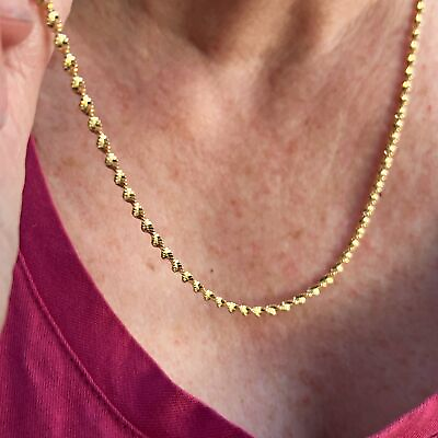 #ad 14K Gold Plated 925 Sterling Silver Italy Singapore Rope Chain Necklace 16quot; 24quot; $33.95