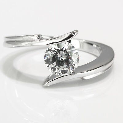 #ad 0.50 CT d vs2 Certified Round Cut Diamond Engagement Ring 950 Platinum $1452.66