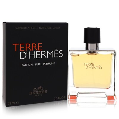 #ad Terre D#x27;Hermes Cologne By Hermes Pure Perfume Spray 2.5oz 75ml For Men $92.01
