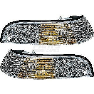 Fits 1992 1997 Ford Crown Victoria Set of 2 LH amp; RH Corner Lamp Lens and Housing $98.85