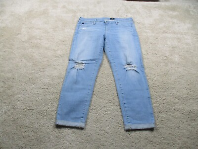 #ad AG Adriano Goldschmied Jeans Womens 32 Blue The Stilt Roll Up Cigarette Stretch $19.52