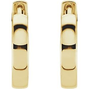 #ad 14k Yellow Gold 14 mm Hoop Earrings Gift for Women $647.80