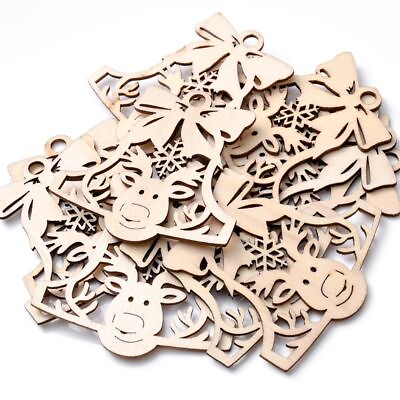 #ad Wooden Pieces Crafting Accessories Suitable Uses For DIY Making Christmas Decors $20.39