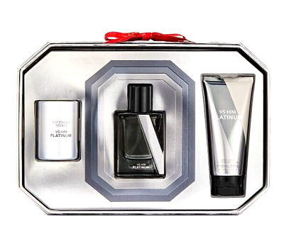 #ad #ad 3 pc GIFT SET VERY SEXY for Him PLATINUM Victoria#x27;s Secret Men#x27;s CologneCandle $62.99