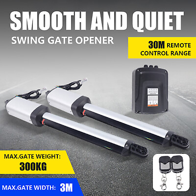 #ad Automatic Heavy Duty Arm Dual Swing Gate Opener Gates Up to 660lbs Door 16mm s $334.16
