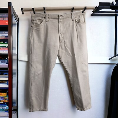 #ad Vintage 80#x27;s Wrangler Men#x27;s Jeans Tan Sz 38x30 Old Pocket Patch Lot Of 2 $18.95