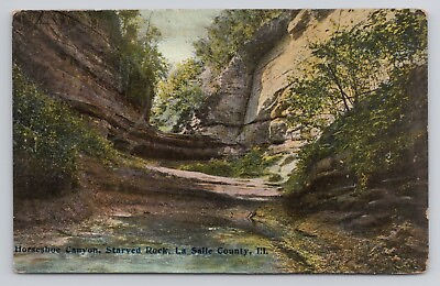 #ad Horseshoe Canyon Starved Rock La Salle Illinois 1910 Antique Postcard $4.94