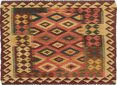 #ad Vintage Hand Woven Carpet 3#x27;2quot; x 4#x27;11quot; Traditional Wool Kilim Rug $110.40