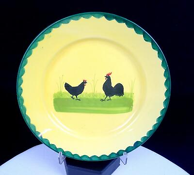 #ad ZELL AM HARMERSBACH GERMANY GEORG SCHMIDER COCKS amp; HENS 8quot; SALAD PLATE 1897 $27.47