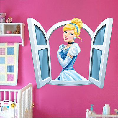 #ad Princess Wall Decal Disney Princesses Fairy Tale Girls Bedroom Wall Mural n96 $32.95
