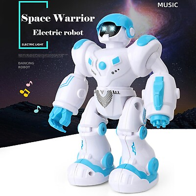 #ad Gift Walking Sound Robot Luminous Space Electric Robot Toys Robot Walk Education $22.20