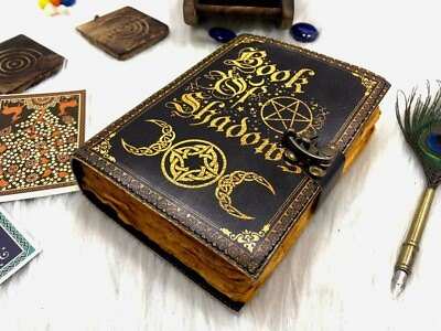 #ad Book of shadows handmade grimoire journal leather journal gifts for him her $39.04