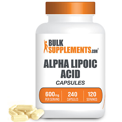 #ad BulkSupplements ALA Alpha Lipoic Acid 240 Capsules 600mg Per Serving $22.96
