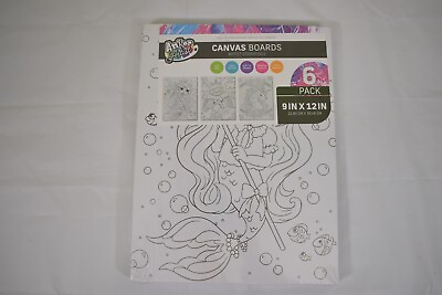 #ad Anker Artist Canvas 6 Pack 9X11quot; NEW Ready to Paint Mermaid Unicorn Sloth $25.00