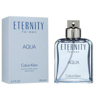 #ad ETERNITY AQUA by Calvin Klein 6.7 6.8 oz EDT Cologne for Men New In Box $31.27
