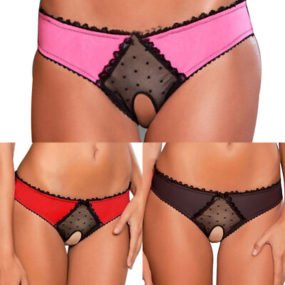 #ad Womens Crotchles Panties Briefs G string Thong Knickers Lingerie Underwear US . $3.43