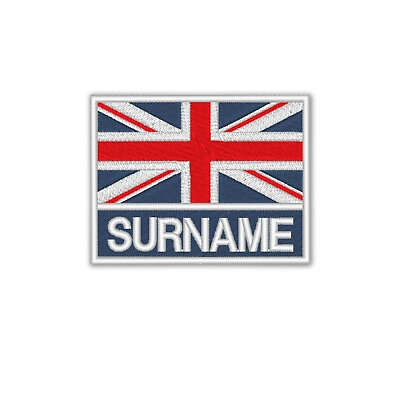 #ad Personalised Embroidered flag patch United Kingdom Flag custom patch iron on GBP 7.00