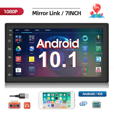 #ad 7 Inch Android 10.1 Car Stereo GPS Navi WiFi Double 2Din Car Radio Touch Screen $35.04
