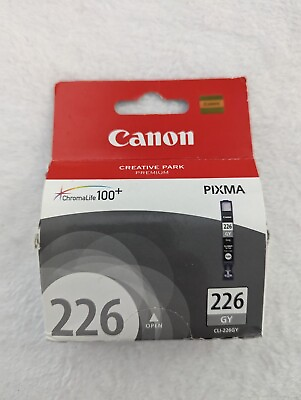 #ad SEALED NEW Genuine Canon 226 GY Standard Capacity Ink Cartridge CLI 226GY Gray $14.99