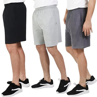 #ad Fruit of The Loom Jersey Shorts with Pockets and Elastic Waistband Sizes S XL $9.99