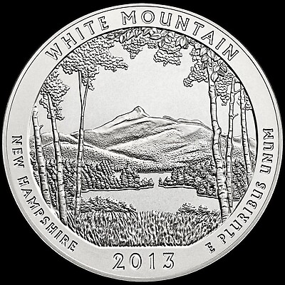 #ad 2013 P White Mountain National Park Quarter New Hampshire quot;BUquot; ATB $3.49