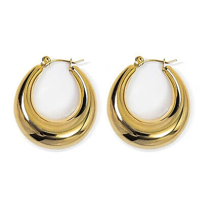 #ad 18K Gold Plated Chunky Hoop Earrings for WomenGold Hoop EarringsJewelry Gifts $9.95