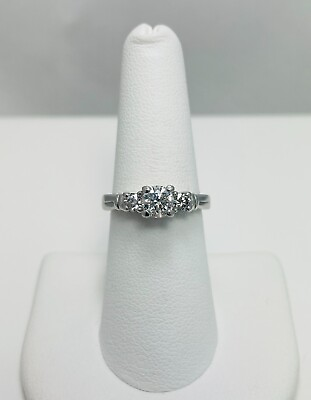 #ad Dazzling 1ctw Natural Diamond Platinum Engagement Ring 7001 $793.00