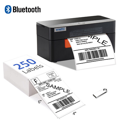 #ad #ad VRETTI Bluetooth Thermal Shipping Label Printer 4x6 w 250 Labels POSHMARK ETSY $87.88