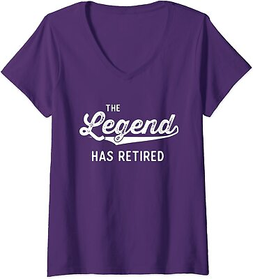 #ad #ad Funny Retirement Gifts The Legend Has Retired Design Ladies#x27; V Neck Tshirt $21.99
