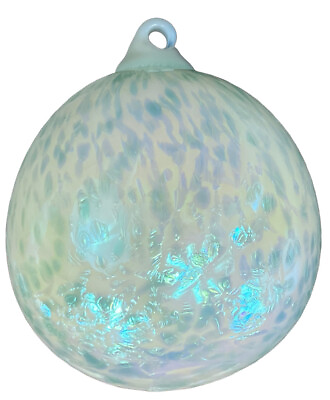 #ad Iron elegance Friendship Ball January Kugel Iridized Witch Ball Iron Art Glass $29.25