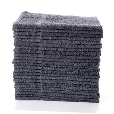 #ad 79150 Bath Set 16quot;x27quot; Gray 12 Pack Basic Hand Towels $40.36