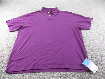 #ad NEW Of The Earth Polo Shirt Mens Extra Large Purple Organic Cotton Blend Adult $18.60