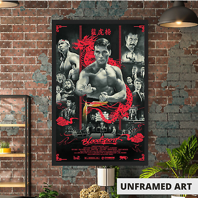 #ad Bloodsport movie poster Jean Claude Van Damme 11x17quot; Wall Art Gift Poster $14.90