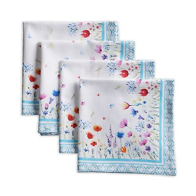 #ad Napkins 100% Cotton Set of 4 Decorative Cloth Napkin Washable Dinner Napkins ... $36.49