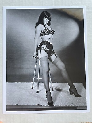 #ad 8 x 10 Photograph of Bettie Page Pinup Girl Repro from Original Negative AA $40.00