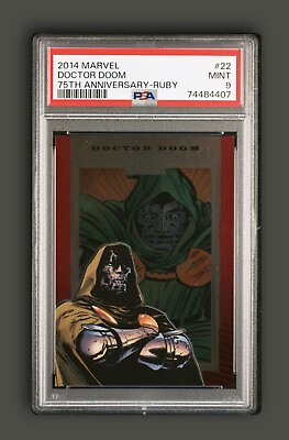 #ad PSA 9 2014 Rittenhouse Marvel Universe 75th Anniversary Ruby Red Doctor Doom 50 $400.00