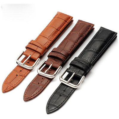 #ad 100% Classic Genuine Leather Band Handmade leather watch strap 18 20 22 24MM USA $2.99