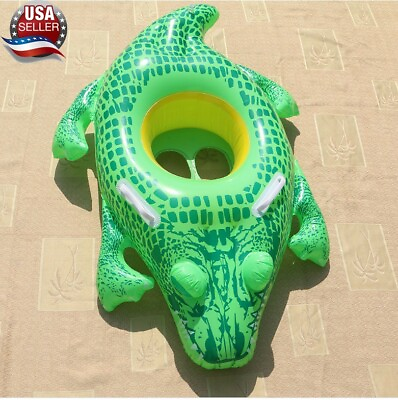 #ad Alligator baby Kids Pool Swimming inflatable pool float ring tube raft Toy $12.99