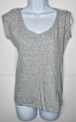 #ad Exist Womens Gray Short Sleeve T Shirt Size M $12.89